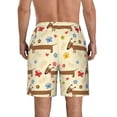 thumbnail image 3 of Kdxio Dachshund Dog And Flower Pattern Mens Casual Shorts - Drawstring Summer Beach Sports Shorts for Men, 3 of 9
