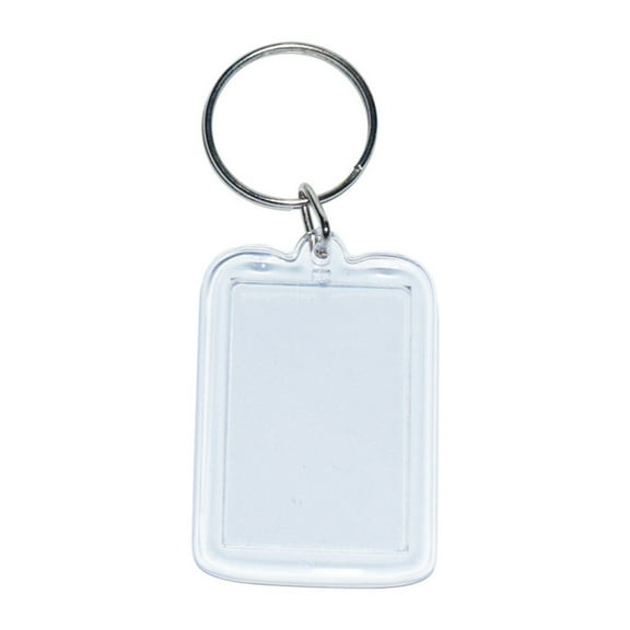 30PCS Acrylic and Metal Keychains for DIY Photo Gifts Transparent Resistant Pendants for