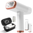 thumbnail image 1 of Vaporizador de ropa portátil plegable de 1000 W y 20 segundos de calentamiento rápido con cepillo y vaso medidor, vaporizador de ropa, quita arrugas y bolsa de almacenamiento para casa, oficina y via, 1 of 5