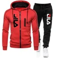 thumbnail image 4 of Nueva chaqueta con cremallera para hombre, jersey con capucha, pantalones deportivos, ropa deportiva informal para correr, conjunto de 2 piezas para ropa de calle para hombre, 4 of 4