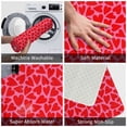 thumbnail image 4 of Xecao Love Heart print Flannel Mat: Non-slip, 16x24in. Ideal for kitchen, bedroom, bath & living room., 4 of 9