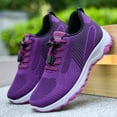 thumbnail image 6 of Xiaoxatg Women's Breathable On Sneakers for Casual Comfortable Walking Lightweight Flat Sole Ideal for Outdoor Activities and Daily Wear 8 Purple, 6 of 7