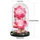 thumbnail image 3 of Nuevo Hogar Regalos para el Hogar Vidrio Romántico Rosa Decoración Alto Vidrio de Borosilicato con Base de Madera 11x21.5cm para la Boda Rosa de Vacaciones en Vidrio, 3 of 3