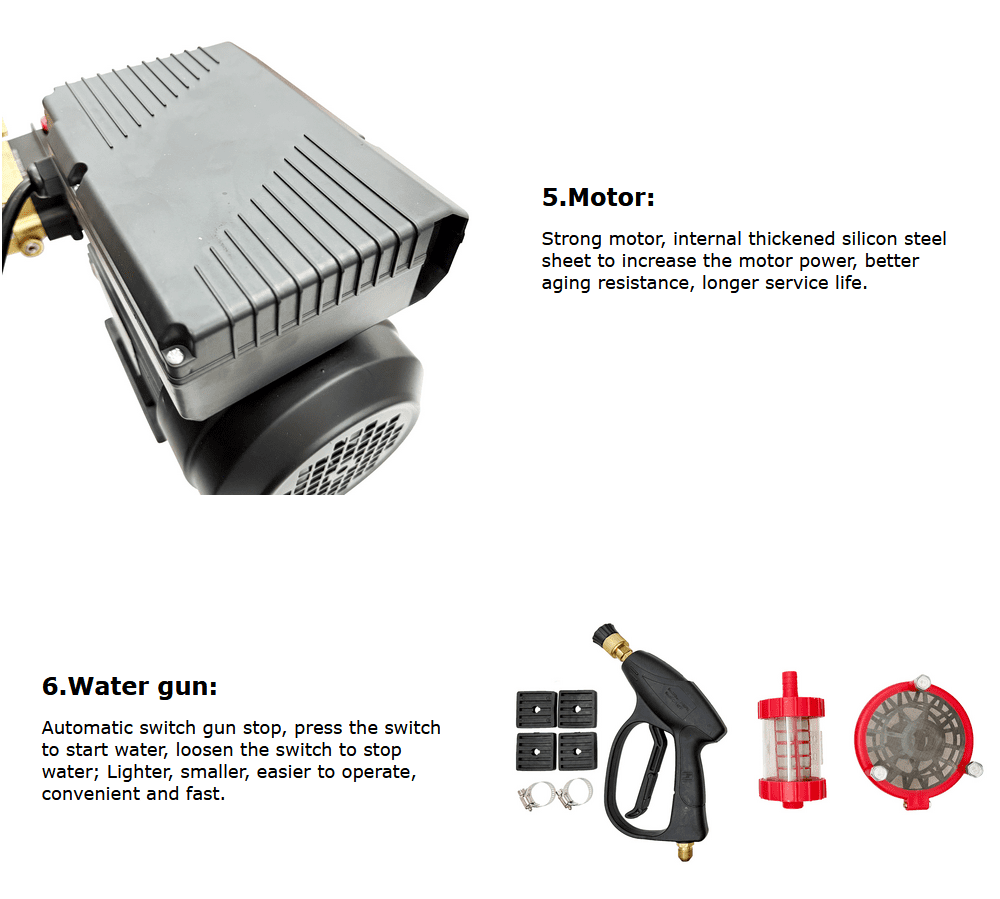 11-13L/MIN High Pressure Car Washing Machine Cleaning Pump Electric Portable 110V
