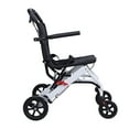 thumbnail image 4 of Fogcroll Portable Transit Travel Wheelchair Folding Transport Wheelchairs Narrow Doorways Wheel Chair for Adults and Seniors Support 180lbs Lightweight Aluminum Wheelchair for Elderly (Only 13.66lbs), 4 of 13