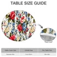 thumbnail image 6 of Pioneer Flower Floral Print Pattern Round Fitted Tablecloth with Elastic Edge,Dining Table Cover Waterproof,Outdoor Round Tablecloth for Camping,Dining,Indoor and Outdoor, 6 of 7