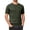 Army Green -CE05, variant on Men's Ribbed Knit T Shirt Short Sleeve Crew Neck Casual Slim Fit Tee Top Brown 3XL