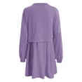 thumbnail image 3 of Vestido sudadera oversize para mujer - Manga larga, cuello redondo, corte holgado - Minivestido informal para todas las ocasiones, 3 of 3