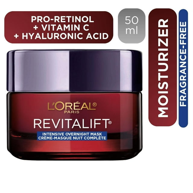 L'Oréal Paris Night Cream, Pro-Retinol, Vitamin C, HA