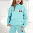 thumbnail image 2 of Xmyrz Valentine's Day Toddler Girl Outfits Set 2PC Comfortable Loose Pants Set Casual Cherry Print Tracksuits Long Sleeve Toddler Girl Sweatsuit Set Clothes Sets, 2 of 5