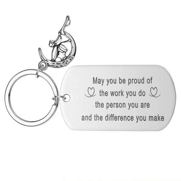 Pendant Keychain May You Be Proud of The Work You Do Key Chain Thank You Coworker Colleague Appreciation Gift Keyring