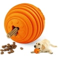 thumbnail image 1 of LaRoo Dog Puzzle Toy, Interactive Dog Toys for Treat Dispensing, Medium and Large Dogs,Dog Treat Ball for Teeth/Slow Feeder/IQ Training/Playing (3.5in Orange), 1 of 5