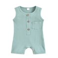thumbnail image 1 of Combinaison une Pièce Sans Manches pour Bébé Fille Garçon, Barboteuse Justaucorps Tenue d'Été, 1 of 6