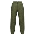 thumbnail image 2 of ZHOUCHANKIDS Snow Pants Womens Winter Windproof Down Pants Warm Outdoor Ski Pants Padded Loose Ultralight Warm Trousers Green M, 2 of 4