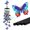 Butterfly, variant on Sea Turtle Wind Chimes Outdoor with 4 Aluminum Tubes 36" Decorative Turtles Gifts for Women Rustic Design Hanging Wind Chime for Outside with Ring Home Decor for Garden Patio Yard Window