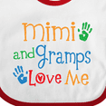 thumbnail image 4 of Inktastic Mimi and Gramps Love Me Boys or Girls Baby Bib, 4 of 4