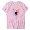 thumbnail image 2 of Cilsoka Trendy Shirts for Women Summer, Womens Summer Tops Short Short Sleeve Dressy Casual Blouses Crew Neck Pleated Tunic Loose Fit Spring T Shirts, Floral Print Tshirts, 2 of 3