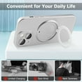 thumbnail image 4 of Magnetic for iPhone 15 Plus Case with Ring Holder Compatible with Magsafe Cover Camera Lens Protector Shockproof Soft TPU 360° Rotatable Kickstand Phone Case for iPhone 15 Plus Silver, 4 of 13