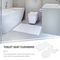 thumbnail image 2 of PAMINGONO Solid Color Cloth Toilet Pad Toilet Lid Cover Polyester 1 Home Bathroom, 2 of 8