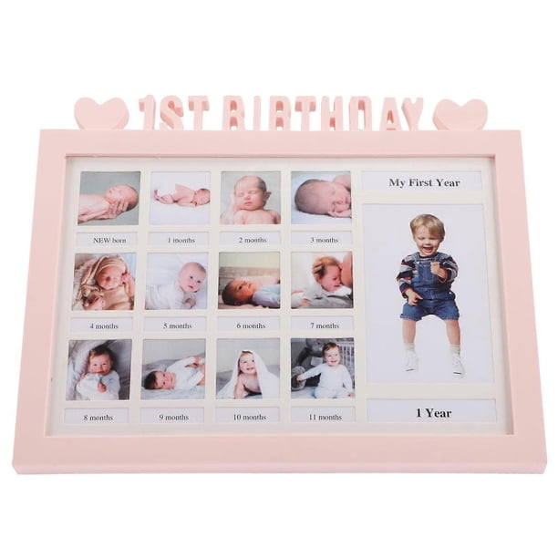Baby 1st Birthday Photo Frame First Year Picture Frame Milestone Photos Frame