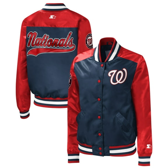 Women's Starter Navy Washington Nationals The Legend Full-Snap Jacket