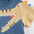 thumbnail image 4 of Odeerbi 1-10Y Kids Boys Dinosaur Graphic Cotton T-Shirt Children's Summer Short Sleeve Topss Three-dimensional Dinosaur Pattern Shirts Blue, 4 of 6