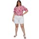 thumbnail image 2 of Short clásico de lino (talla extra), modelo 0136 (Blanco) Roman Fashion SH-ELY-0136-BLANCO, 2 of 5