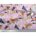 thumbnail image 2 of Soimoi Silk Fabric Dot,Branches & Triangle Geometric Printed Craft Fabric by The Yard 42 Inch Wide, 2 of 3
