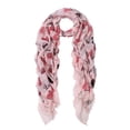 thumbnail image 2 of Love Heart & Happiness Print Frayed End Scarf Wrap, 2 of 3