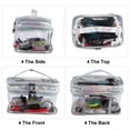 thumbnail image 5 of Unique Bargains 1 Pcs Double Layer Makeup Bag Cosmetic Travel Bag Case Make Up Bag Clear Bags Silver Tone, 5 of 6