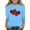 Sky Blue, variant on Riecok Girls T Shirts Valentine's Day Crewneck 3/4 Sleeve Tops Lightweight Blouses Heart Print Dressy Summer Tees