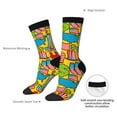 thumbnail image 4 of Xecao America Symbols Pattern Sport Socks for Women and Men Crew Socks Sporty Calf Socks Casual Socks, 4 of 6