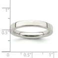 thumbnail image 2 of 925 Sterling Silver Polished Flat Band 3mm Comfort-Fit-Flat Size 4-Band Ring -  Jewelry Gift for Mom, 2 of 2