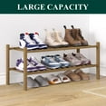 thumbnail image 5 of decorUhome Bamboo 2 Tier Shoe Rack for Closet, Shoe Storage Organizer, Wood Shoe Shelf for Entryway, walnut, 5 of 7