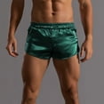 thumbnail image 5 of Angala Mens Casual Shorts Solid Color Elastic Waist Shorts Summer Sleek Cool Loose Breathable Running Gym Mens Shorts Size 2Xl Green, 5 of 9