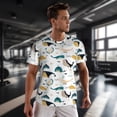 thumbnail image 3 of Wukai Cute Whale Print Men's Short-Sleeved Mesh T-Shirt,Quick-Dry Short Sleeve Workout T-Shirt-3X-Large, 3 of 8