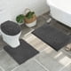 thumbnail image 1 of Juego de alfombrillas de baño ITSOFT, antideslizantes, de chenilla peluda, gris antracita, 1 of 6