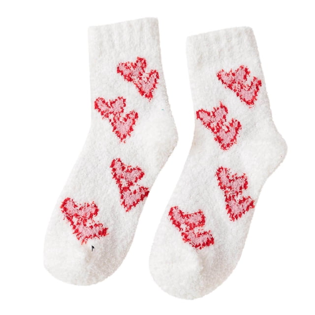 ZJXFGS Women Furry Thickened Socks Warm Socks Confinement Socks Multi-color One Size