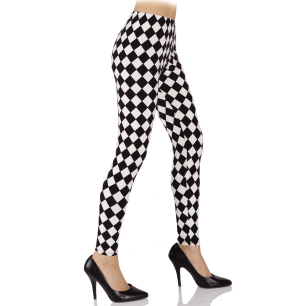 Underwraps Women's Harlequin Checkered Leggings, L/XL