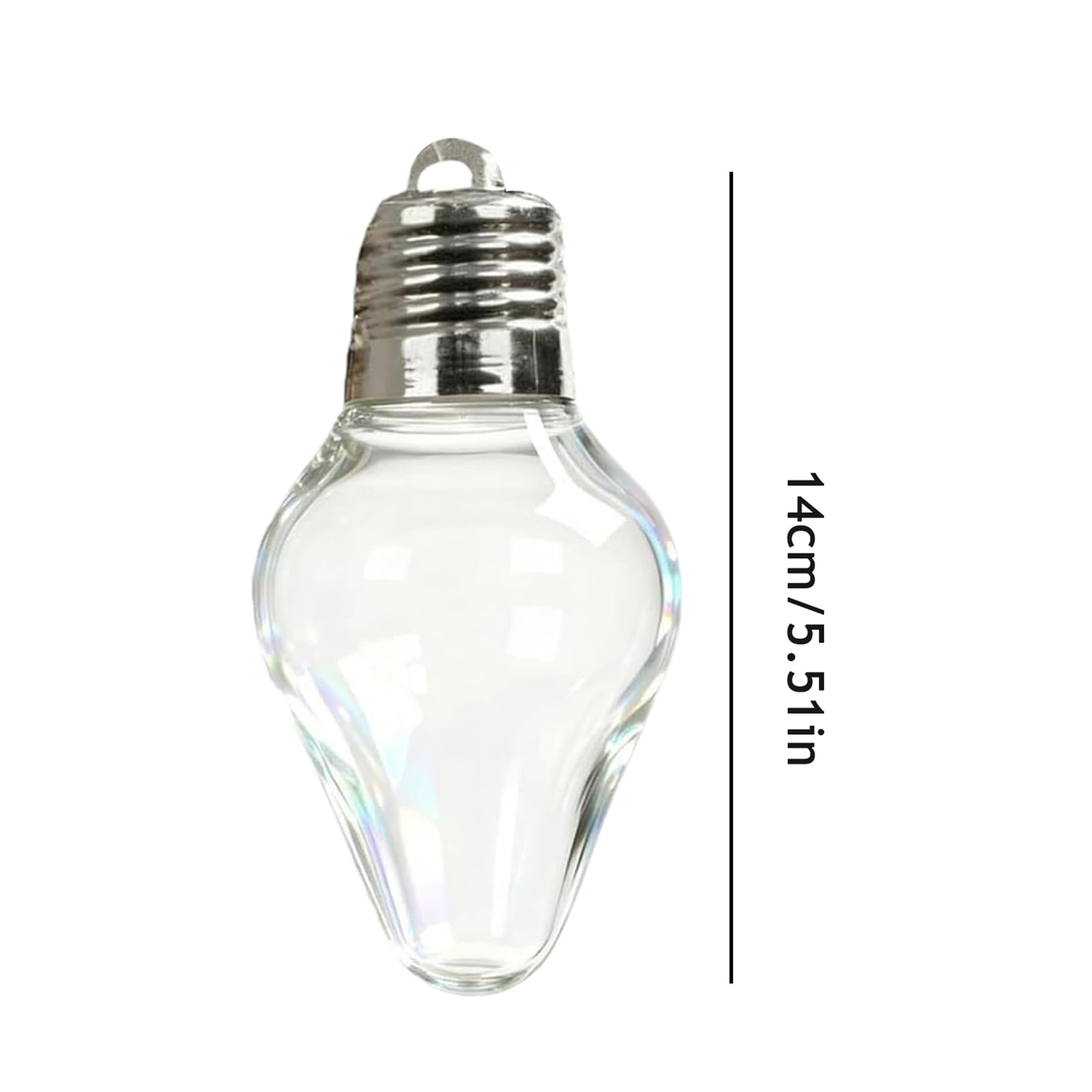 Dserhfy Christmas Bulb Gift Jar, Light Bulbs Shape Ornaments with Screw Off Cap Empty Candy Cards Jar for DIY Crafts Christmas Decor