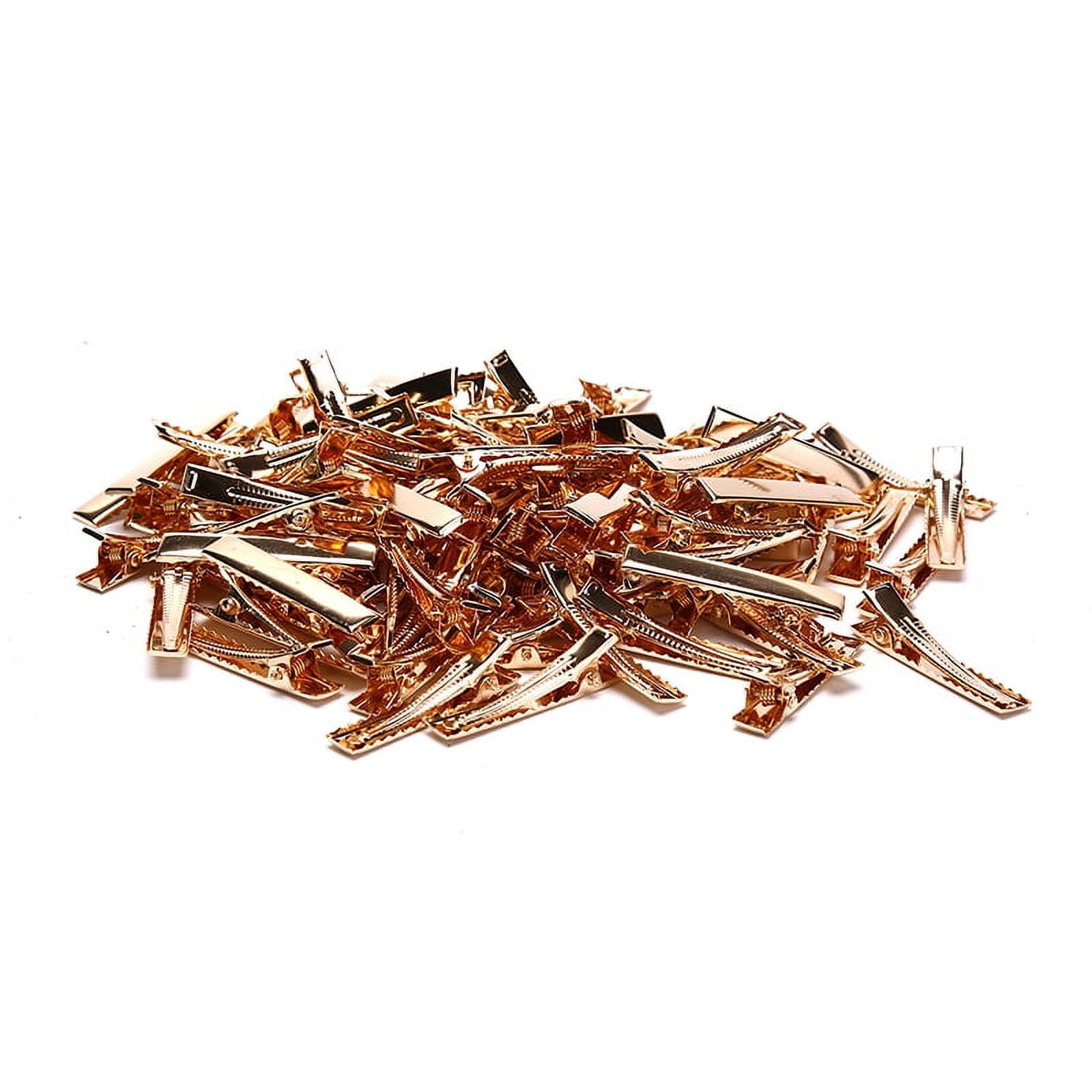 Racing Butterfly 100pcs Black Hairclips Single Prong Alligator Hairpin Blank Setting Hair Clips