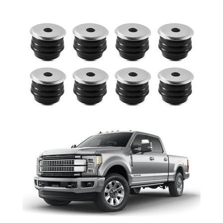VEVOR Body Mount Bushing Kit, Compatible with 2008-2016 F250 F350 Super Duty, 60 PCS Polyurethane Body Mount Kit, Quick Replacement, Durable Components for Improving Bumpy Driving Performance, Black