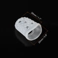 thumbnail image 2 of Uxcell Finger Tips Anti Slip Fingertip Protector, 20 Pack 28mm Silicone Finger Guard, Transparent, 2 of 6