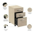 thumbnail image 5 of Arrive 3 Drawer Mobile File Cabinet in Natural Elm - Engineered Wood, 5 of 11
