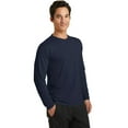 thumbnail image 4 of Port & Company Long Sleeve Blended Performance Tee (PC381LS) Deep Navy, XL, 4 of 6