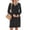 Black, variant on Zeagoo Casual Dress Ethnic Dress Shift Dress Mini Long Sleeve Floral Spring A Line