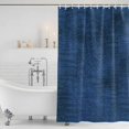 thumbnail image 2 of Dark Blue Shower Curtain Set - Extra Long 72" x 96" Washable Bathtub Curtain with 12 Hooks, Farmhouse Linen Texture Waterproof Fabric Stall Shower Curtains for Bathroom/Bathtub Décor, 2 of 8