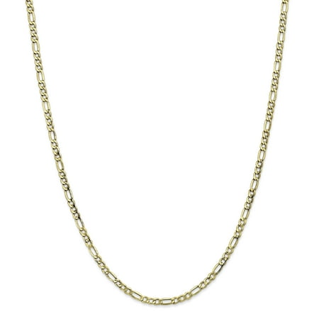 10k Yellow Gold 3.5mm Link Figaro Necklace Chain Pendant Charm
