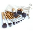 thumbnail image 2 of HINTRMENT 11Pcs Soft Makeup Brushes Set Bamboo Nylon Wool Wood For Sensitive Skin Users Daily Applications, 2 of 4