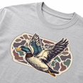 thumbnail image 2 of Flying Mallard Duck Camo T-Shirt Vintage Waterfowl Hunting Retro Graphic Tee Unisex Cotton, 2 of 9